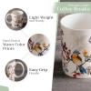 image:imageMaison d Hermine Coffee Mug with Handles Fine Bone China Mugs Pack of One Tea Cups for Hot Beverages Cappuccino Latte Home Restaurant Hotel Spring Summer Summer Floral  Cornflower 12 Ounce028  Equinoxe  Beige Sparrows