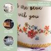 image:imageMaison d Hermine Coffee Mug with Handles Fine Bone China Mugs Pack of One Tea Cups for Hot Beverages Cappuccino Latte Home Restaurant Hotel Spring Summer Summer Floral  Cornflower 12 Ounce009  Happy Florals  Sweety Roses Are Red