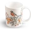image:imageMaison d Hermine Coffee Mug with Handles Fine Bone China Mugs Pack of One Tea Cups for Hot Beverages Cappuccino Latte Home Restaurant Hotel Spring Summer Summer Floral  Cornflower 12 Ounce030  Whitish Shabby Chique  Winter Berries