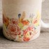 image:imageMaison d Hermine Coffee Mug with Handles Fine Bone China Mugs Pack of One Tea Cups for Hot Beverages Cappuccino Latte Home Restaurant Hotel Spring Summer Summer Floral  Cornflower 12 Ounce012  Ibiza  Beige  Feather
