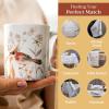 image:imageMaison d Hermine Coffee Mug with Handles Fine Bone China Mugs Pack of One Tea Cups for Hot Beverages Cappuccino Latte Home Restaurant Hotel Spring Summer Summer Floral  Cornflower 12 Ounce025  Meadow Florals Beige  Meadow Morning