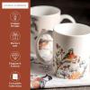 image:imageMaison d Hermine Coffee Mug with Handles Fine Bone China Mugs Pack of One Tea Cups for Hot Beverages Cappuccino Latte Home Restaurant Hotel Spring Summer Summer Floral  Cornflower 12 Ounce030  Whitish Shabby Chique  Pack of 2