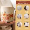 image:imageMaison d Hermine Coffee Mug with Handles Fine Bone China Mugs Pack of One Tea Cups for Hot Beverages Cappuccino Latte Home Restaurant Hotel Spring Summer Summer Floral  Cornflower 12 Ounce012  Ibiza  Beige  Pack of 2
