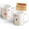 image:imageMaison d Hermine Coffee Mug with Handles Fine Bone China Mugs Pack of One Tea Cups for Hot Beverages Cappuccino Latte Home Restaurant Hotel Spring Summer Summer Floral  Cornflower 12 Ounce003  Botanical Fresh  Pack of 2