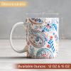 image:imageMaison d Hermine Coffee Mug with Handles Fine Bone China Mugs Pack of One Tea Cups for Hot Beverages Cappuccino Latte Home Restaurant Hotel Spring Summer Summer Floral  Cornflower 12 Ounce036  Indian Floral  Paisley