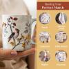 image:imageMaison d Hermine Coffee Mug with Handles Fine Bone China Mugs Pack of One Tea Cups for Hot Beverages Cappuccino Latte Home Restaurant Hotel Spring Summer Summer Floral  Cornflower 12 Ounce028  Equinoxe  Beige Sparrows