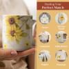 image:imageMaison d Hermine Coffee Mug with Handles Fine Bone China Mugs Pack of One Tea Cups for Hot Beverages Cappuccino Latte Home Restaurant Hotel Spring Summer Summer Floral  Cornflower 12 Ounce010  Candice  Tournesol