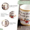 image:imageMaison d Hermine Coffee Mug with Handles Fine Bone China Mugs Pack of One Tea Cups for Hot Beverages Cappuccino Latte Home Restaurant Hotel Spring Summer Summer Floral  Cornflower 12 Ounce009  Happy Florals  Sweety Roses Are Red