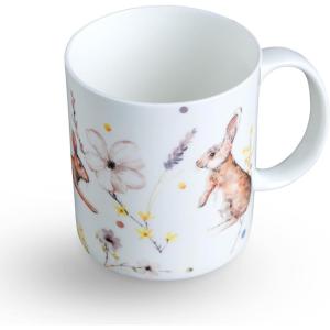 image:imageMaison d Hermine Coffee Mug with Handles Fine Bone China Mugs Pack of One Tea Cups for Hot Beverages Cappuccino Latte Home Restaurant Hotel Spring Summer Summer Floral  Cornflower 12 Ounce042  Easter Zest  Rabbits