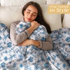 image:imageMaison d Hermine Throw Blanket for Couch Lightweight Soft Warm Breathable Cotton Throw Blankets for Bed Girls Boys Women Men Gifts Sofa Living Room Spring Summer Winter Mornings 50 X 60004  Bonobo  Blue