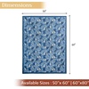 image:imageMaison d Hermine Throw Blanket for Couch Lightweight Soft Warm Breathable Cotton Throw Blankets for Bed Girls Boys Women Men Gifts Sofa Living Room Spring Summer Winter Mornings 50 X 60028  Feuillage  Air Force Blue
