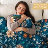 image:imageMaison d Hermine Throw Blanket for Couch Lightweight Soft Warm Breathable Cotton Throw Blankets for Bed Girls Boys Women Men Gifts Sofa Living Room Spring Summer Winter Mornings 50 X 60016  Luxury Loft  Dark Teal