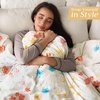 image:imageMaison d Hermine Throw Blanket for Couch Lightweight Soft Warm Breathable Cotton Throw Blankets for Bed Girls Boys Women Men Gifts Sofa Living Room Spring Summer Winter Mornings 50 X 60038  Summer Whisper