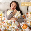 image:imageMaison d Hermine Throw Blanket for Couch Lightweight Soft Warm Breathable Cotton Throw Blankets for Bed Girls Boys Women Men Gifts Sofa Living Room Spring Summer Winter Mornings 50 X 60018  Pumpkin Passion