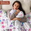 image:imageMaison d Hermine Throw Blanket for Couch Lightweight Soft Warm Breathable Cotton Throw Blankets for Bed Girls Boys Women Men Gifts Sofa Living Room Spring Summer Winter Mornings 50 X 60041  Chardon