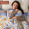 image:imageMaison d Hermine Throw Blanket for Couch Lightweight Soft Warm Breathable Cotton Throw Blankets for Bed Girls Boys Women Men Gifts Sofa Living Room Spring Summer Winter Mornings 50 X 60044  Girassol