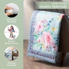 image:imageMaison d Hermine Throw Blanket for Couch Lightweight Soft Warm Breathable Cotton Throw Blankets for Bed Girls Boys Women Men Gifts Sofa Living Room Spring Summer Winter Mornings 50 X 60010  Sweet Rose Lavender  Blue
