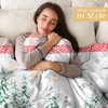 image:imageMaison d Hermine Throw Blanket for Couch Lightweight Soft Warm Breathable Cotton Throw Blankets for Bed Girls Boys Women Men Gifts Sofa Living Room Spring Summer Winter Mornings 50 X 60033  Rural Christmas