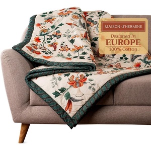 image:imageMaison d Hermine Throw Blanket for Couch Lightweight Soft Warm Breathable Cotton Throw Blankets for Bed Girls Boys Women Men Gifts Sofa Living Room Spring Summer Winter Mornings 50 X 60011  Dalida