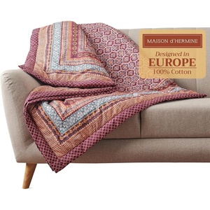 image:imageMaison d Hermine Throw Blanket for Couch Lightweight Soft Warm Breathable Cotton Throw Blankets for Bed Girls Boys Women Men Gifts Sofa Living Room Spring Summer Winter Mornings 50 X 60021  Fair Isle