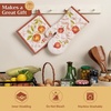 image:imageMaison d Hermine 100 Cotton Oven Mitt amp Pot Holder Set 75x13 amp 8x8 Heat Resistant BBQ Cooking Gloves with Loop Baking Grilling Kitchen Handling Hot Pans Vintage Harvest