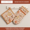 image:imageMaison d Hermine 100 Cotton Oven Mitt amp Pot Holder Set 75x13 amp 8x8 Heat Resistant BBQ Cooking Gloves with Loop Baking Grilling Kitchen Handling Hot Pans Pumpkin Spice