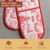 image:imageMaison d Hermine Double Oven Mitt 7 x 35 100 Cotton Heat Resistant BBQ Cooking Gloves with Loop for Thanksgiving Christmas Decorations Baking Cooking Barbeque Handling Hot Pan Winter Jouy