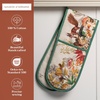 image:imageMaison d Hermine Double Oven Mitt 7 x 35 100 Cotton Heat Resistant BBQ Cooking Gloves with Loop for Thanksgiving Christmas Decorations Baking Cooking Barbeque Handling Hot Pan Recolte