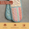 image:imageMaison d Hermine Double Oven Mitts 100 Cotton 7x35 Double Oven Mitt Heat Resistant BBQ Cooking Gloves with Loop Baking Grilling Home Kitchen Handling Hot Pans Carpo