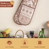 image:imageMaison d Hermine Double Oven Mitts 100 Cotton 7x35 Double Oven Mitt Heat Resistant BBQ Cooking Gloves with Loop Baking Grilling Home Kitchen Handling Hot Pans Allure