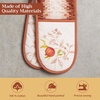 image:imageMaison d Hermine Double Oven Mitts 100 Cotton 7x35 Double Oven Mitt Heat Resistant BBQ Cooking Gloves with Loop Baking Grilling Home Kitchen Handling Hot Pans Vintage Harvest