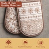 image:imageMaison d Hermine Double Oven Mitts 100 Cotton 7x35 Double Oven Mitt Heat Resistant BBQ Cooking Gloves with Loop Baking Grilling Home Kitchen Handling Hot Pans Allure