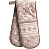 image:imageMaison d Hermine Double Oven Mitts 100 Cotton 7x35 Double Oven Mitt Heat Resistant BBQ Cooking Gloves with Loop Baking Grilling Home Kitchen Handling Hot Pans Allure