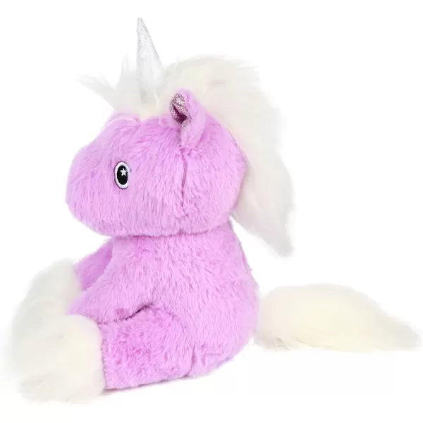 Hopearl Adorable Unicorn Plush Toy Floppy Soft Stuffed Animal Unicorn with Long Plush Cute Birthday for Girls Kids Toddlers Purple 12