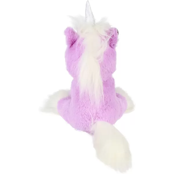 Hopearl Adorable Unicorn Plush Toy Floppy Soft Stuffed Animal Unicorn with Long Plush Cute Birthday for Girls Kids Toddlers Purple 12