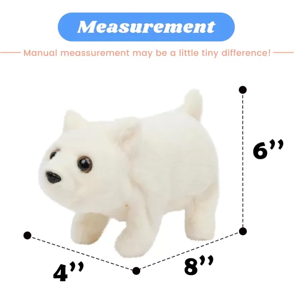 Hopearl Hopping Rabbit Interactive Electronic Pet Plush Bunny Toy with Sounds and Movements Animated Walking Wiggle Ears Twitch Nose Gift for Toddlers Birthday White 7Polar Bear