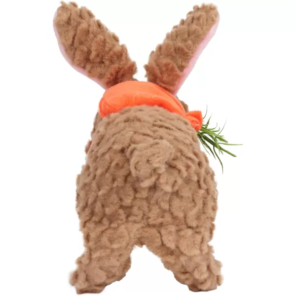 Hopearl Hopping Rabbit Interactive Electronic Pet Plush Bunny Toy with Sounds and Movements Animated Walking Wiggle Ears Twitch Nose Gift for Toddlers Birthday White 7LED Ears Carrot BunnyBrown