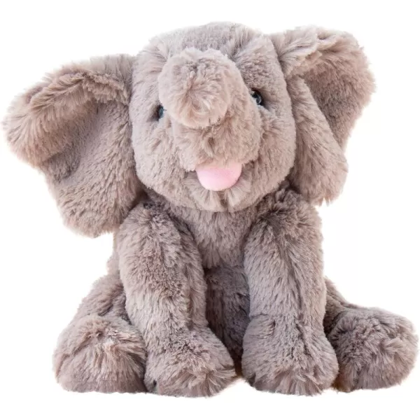 Hopearl Adorable Plush Calf Elephant Toy Floppy Elephish Ultra Soft Stuffed Animal for Boys Girls Kids Toddlers Blue 9Gray