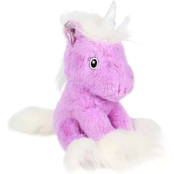 Hopearl Adorable Unicorn Plush Toy Floppy Soft Stuffed Animal Unicorn with Long Plush Cute Birthday for Girls Kids Toddlers Purple 12