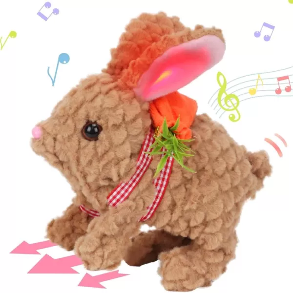 LED Ears Carrot Bunny-Brown