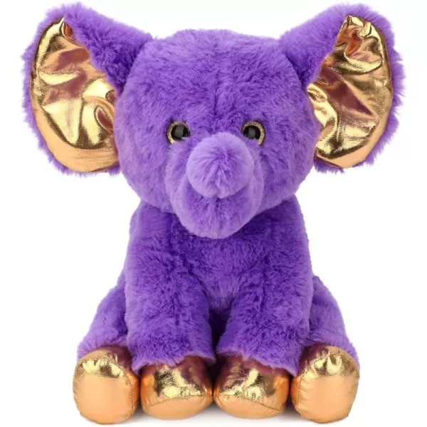 Hopearl Luxury Plush Calf Elephant Toy Floppy Stuffed Animal Ultra Soft Elephish for Boys Girls Kids Toddlers Purple 95