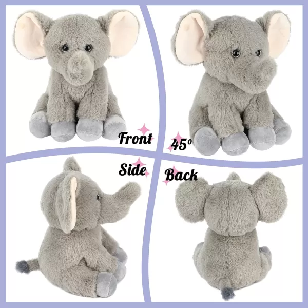 Hopearl Adorable Plush Calf Elephant Toy Floppy Elephish Ultra Soft Stuffed Animal for Boys Girls Kids Toddlers Grey 95