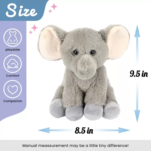 Hopearl Adorable Plush Calf Elephant Toy Floppy Elephish Ultra Soft Stuffed Animal for Boys Girls Kids Toddlers Grey 95