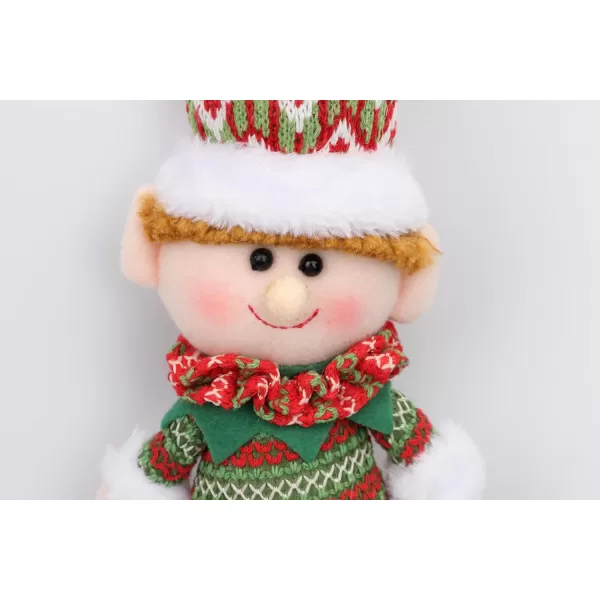 Hopearl Elf Soft Plush Christmas Stuffed Toys for Holiday Plush Characters Fun Decorations and Toys for Kids Christmas Party Favors Holiday Decor Golden amp Red CoupleGreen amp Red Couple