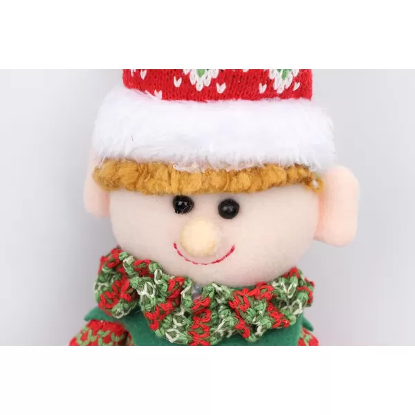 Hopearl Elf Soft Plush Christmas Stuffed Toys for Holiday Plush Characters Fun Decorations and Toys for Kids Christmas Party Favors Holiday Decor Golden amp Red CoupleGreen amp Red Couple