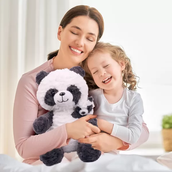 Hopearl Stuffed Animal Panda Mommy and Baby on The Shoulder Soft Plushie Toy for Kids Mom Baby Shower Nursery Dcor Zoo Animals for Toddlers Adorable Stuffed Pandas 125