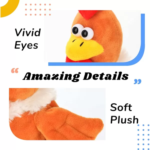 Hopearl Talking Chicken Repeats What You Say Walking Chick Electric Interactive Animated Toy Speaking Plush Buddy Gifts for Toddlers Birthday 9