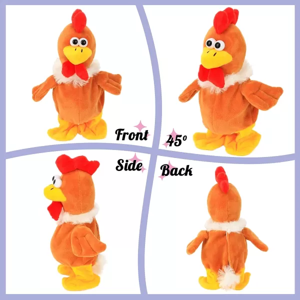 Hopearl Talking Chicken Repeats What You Say Walking Chick Electric Interactive Animated Toy Speaking Plush Buddy Gifts for Toddlers Birthday 9