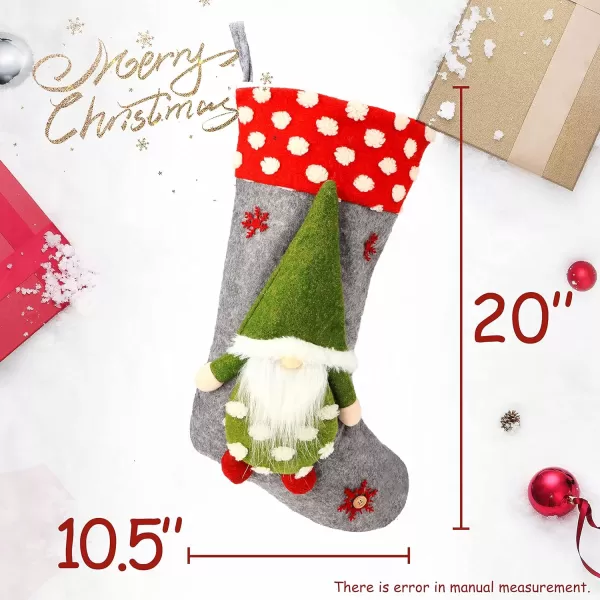 Hopearl 20Christmas Gnome Stockings 3 Pcs Large Swedish Tomte Nisse Holders Gift Bags for Kids Holiday Fireplace Hanging Xmas Party DecorationsHopearl 20Christmas Gnome Stockings 3 Pcs Large Swedish Tomte Nisse Holders Gift Bags for Kids Holiday Fireplace Hanging Xmas Party Decorations