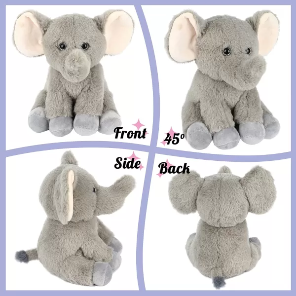 Hopearl Adorable Plush Frog Toy Floppy Ultra Soft Stuffed Animal for Boys Girls Kids Toddlers Green 1505 Gray Elephant